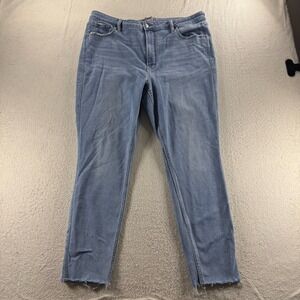 Old‎ Navy Rockstar Super Skinny Jeans Womens 18 Blue Cotton High Rise Flared Hem